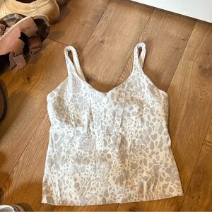 Women’s Lululemon White Leopard Print Tank